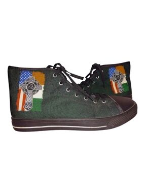 Unbranded Sneakers High-Top Canvas Irish American Pride Men Size 12